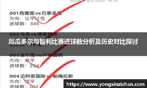 厄瓜多尔与智利比赛进球数分析及历史对比探讨